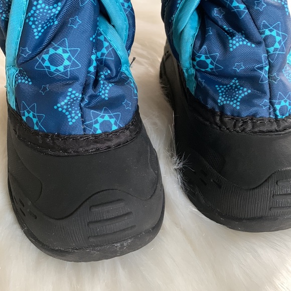 Kamik Snow Bug Blue and Black Velcro Strap Toddler Snow Boot - Picture 3 of 12